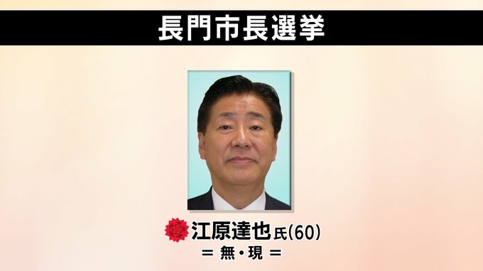 【開票速報】山口県長門市長選挙　現職・江原達也氏当選　自公推薦の新人破る　|　山口のニュース・天気・防災｜tys NEWS｜ｔｙｓテレビ山口