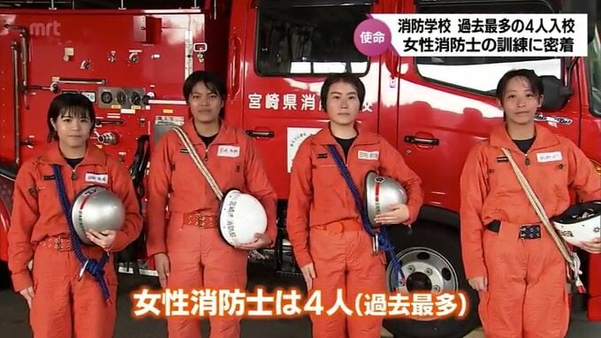 「ゆっくり食べている暇はない」4人の新人女性消防士　消防学校の過酷な“教場”の現場に密着　|　MRTニュース ｜ ＭＲＴ宮崎放送