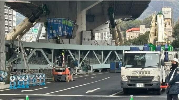 橋げた落下の原因は「道路の勾配」水平調整間に合わず滑り落ちた　 NEXCO西日本【長崎・佐世保】　|　長崎のニュース | 天気 | NBC長崎放送
