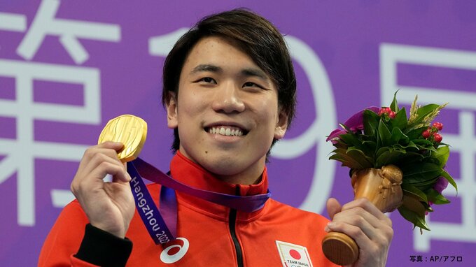 男子100mバタフライ松元克央が金メダル！  余韻もつかの間、わずか10分後の200m自由形にも出場し6位【アジア大会】|TBS NEWS DIG