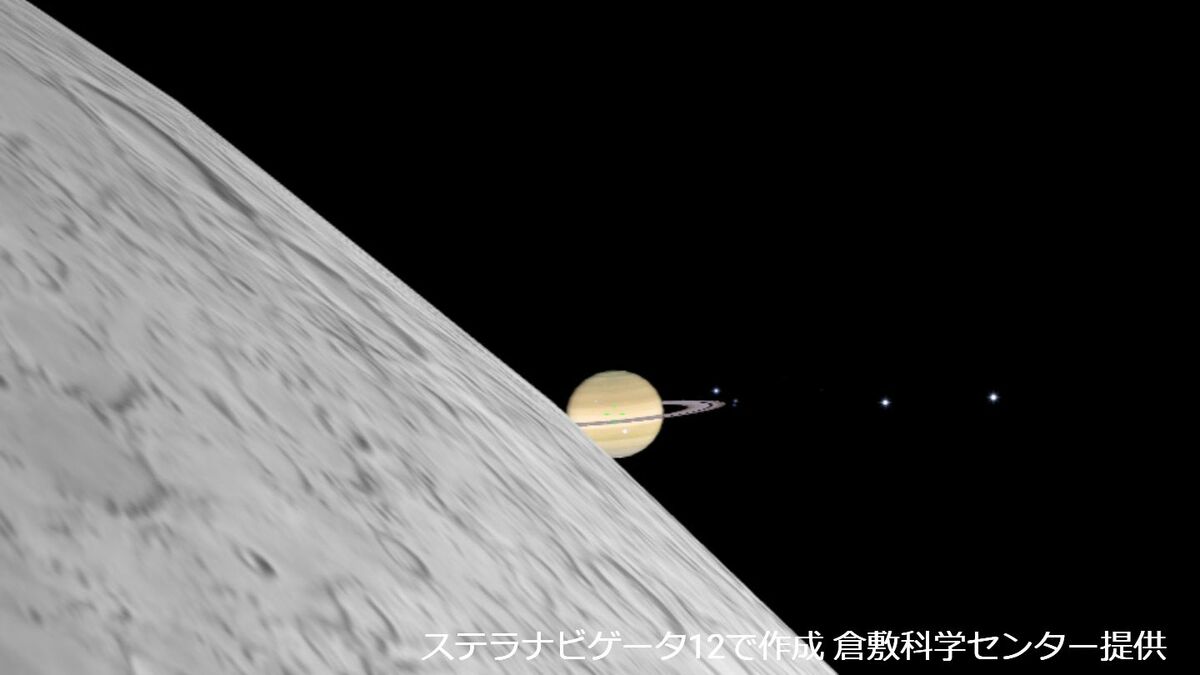 土星が月に隠される「土星食」が12月8日（日）夕方に観測できる 一部の