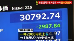 【速報】日経平均株価が大幅続落　一時2900円以上値下がり　トランプ関税受け世界的な景気後退懸念高まる| TBS CROSS DIG with Bloomberg