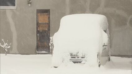 只見54センチ、檜枝岐53センチの積雪「水を含んでいて重い」雪かきも