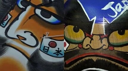 サッカーワールドカップに臨む日本代表を応援！ 特別仕様の「だるま