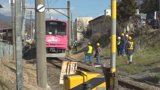 国の鉄道事故調査官が調査　レールの状況などを確認　全線で運転再開も特急の一部は運休　山梨・富士急行線|TBS NEWS DIG