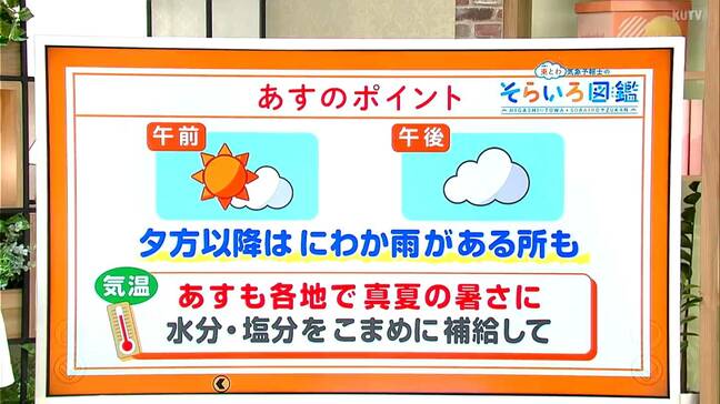 高知の天気　 20日は次第に雲が広がる　真夏の暑さは20日まで　東杜和気象予報士が解説|TBS NEWS DIG