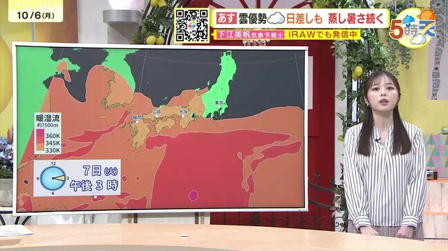 【あす10/7(火)広島天気 】午後はだんだんと雲が主役に 湿度が高めで蒸し暑い こんやは中秋の名月|TBS NEWS DIG