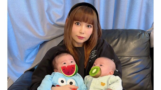 【 中川翔子 】　双子の赤ちゃん生後2ヶ月を報告　「無事にムチムチ育ってくれてありがとう！」「あっという間にでもなく大変だったなぁ、、！」|TBS NEWS DIG