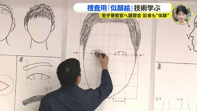 「犯人検挙につながれば...」事件捜査の手がかり “似顔絵”　作成の技術を学ぶ講習会 　記者も体験　広島　|　RCC NEWS | 広島ニュース | RCC中国放送