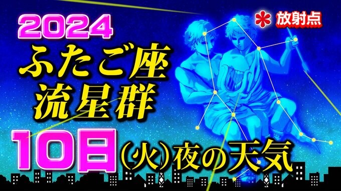 【ふたご座流星群】１０日（火）夜の天気 月明かりの影響を避けるには？【観察＆撮影のポイント／スマホで流星を撮るには】2024　|　鹿児島のニュース｜MBC NEWS｜南日本放送