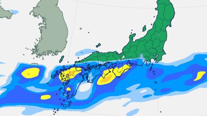 【大雨情報】前線停滞で大雨のおそれ　九州北部・南部、近畿、中国で降水量最大200ミリ予想　土砂災害に警戒【雨の予想シミュレーション】　|　大分のニュース｜OBS NEWS｜大分放送