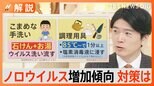 「消毒用エタノールはほぼ効果なし」“ノロウイルス”流行に警戒!新型コロナやインフルエンザよりも厄介なウイルス【Nスタ解説】|TBS NEWS DIG