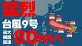 【台風情報】最大瞬間風速80m“猛烈な”台風9号 いまどこ?予想進路は? 気象庁発表 4日午後1時5分発表最新|TBS NEWS DIG