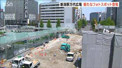JR新潟駅 万代広場に『NIIGATA』のモニュメント設置で新フォトスポット