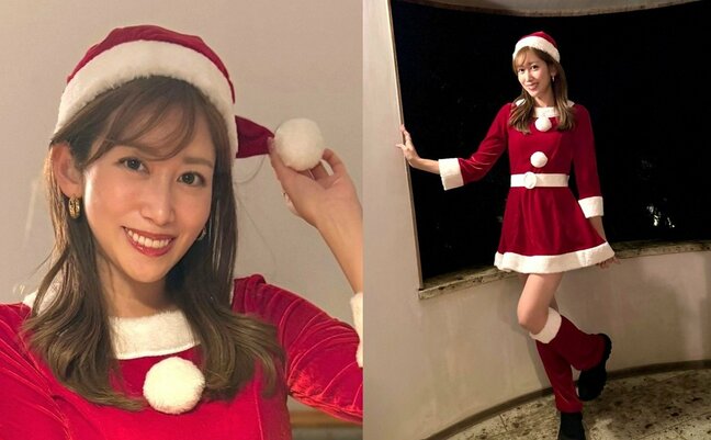 【 中川安奈 】　人生初　サンタコスプレを披露　「幸せなクリスマスになりますように」|TBS NEWS DIG
