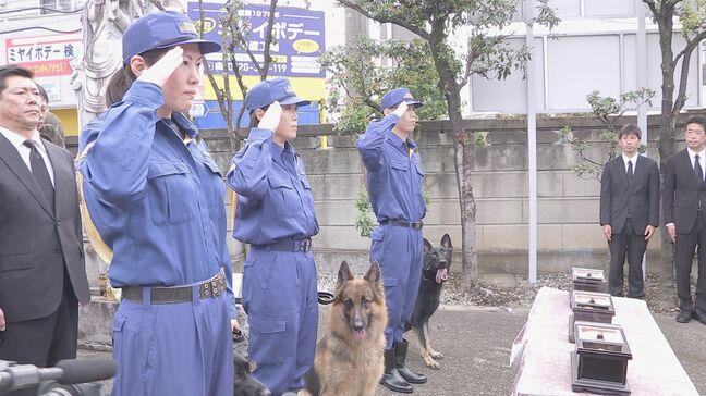 犯罪捜査や人命救助に貢献した警察犬の慰霊祭 警視庁初の“ハイブリッド犬”イルミナ号など　警視庁|TBS NEWS DIG