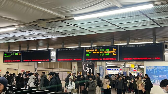 【JR運行情報・更新】雪の影響で学園都市線全線で運転見合わせ　エアポートの運行にも影響　93本運休　JR北海道《31日午前11時30分発表》　|　北海道のニュース｜HBC北海道放送