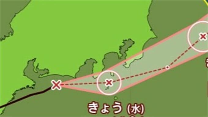 【台風情報】神奈川県東部に線状降水帯　台風6号　志摩市の東南東約40kmを40 km/h で東北東へ　【進路予想・雨と風のシミュレーション】　|　山梨のニュース | ＵＴＹテレビ山梨