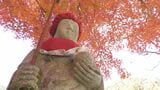 真っ赤な“もみじの傘”さすお地蔵さま JR高山線の線路脇でそっと地域を見守る…｢ことしは赤が特にきれい｣ 岐阜・下呂市【映像企画】　|　名古屋・愛知・岐阜・三重のニュース【CBC news】 | CBC web