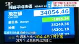 「ヘッジファンドの売りが売りを呼ぶ展開に…」日経平均4451円下げブラックマンデー超える歴史的大暴落、NISAや年金への影響懸念に専門家は「長期的には運用利率平準化で悲観する必要なし」　|　SBC NEWS | 長野のニュース | SBC信越放送