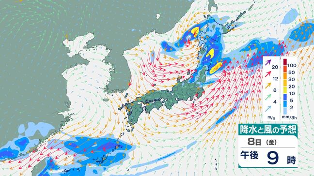 【大雨の可能性も？】9日にかけて大気の状態不安定…雨はいつどこで降る？　気象庁の最新の予報は【12日(火)にかけての雨風シミュレーション】|TBS NEWS DIG