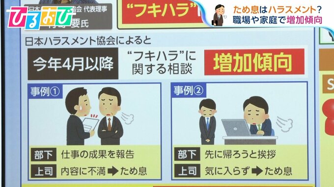 “ため息”がハラスメントに？職場や家庭で…不機嫌な態度“フキハラ”増加【ひるおび】|TBS NEWS DIG