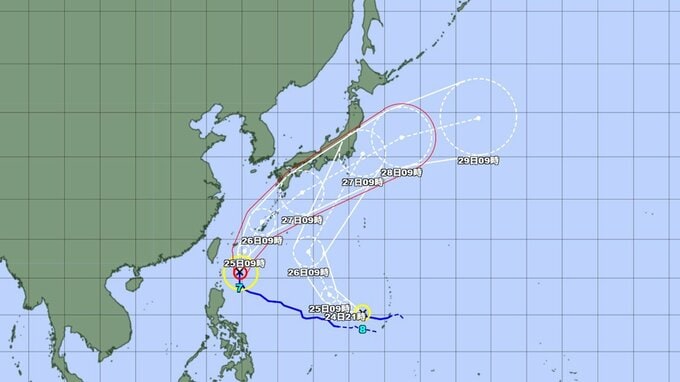 【台風情報】台風7号(メーカラー)と台風8号(ヒーゴス)　週末関東に接近か...沖縄への影響はどうなる？ 今後の予想進路、勢力を詳しく　今後の全国の天気を画像で　気象庁【ダブル台風】　|　山形のニュース│TUYテレビユー山形