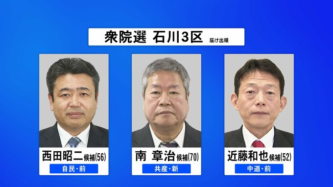 【第一声をすべて】衆議院選挙・石川3区 公示日 各候補の第一声 【選挙の日、そのまえに。】　|　石川県のニュース｜MRO北陸放送
