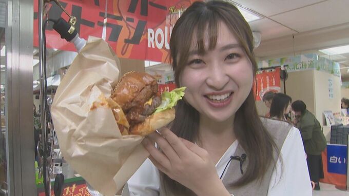 海鮮丼にぶた丼 “北海道産100%”の小麦や牛肉を使ったハンバーガーも 金沢のデパートで開催「初夏の大北海道展」は初日から長蛇の列　|　石川県のニュース｜MRO北陸放送