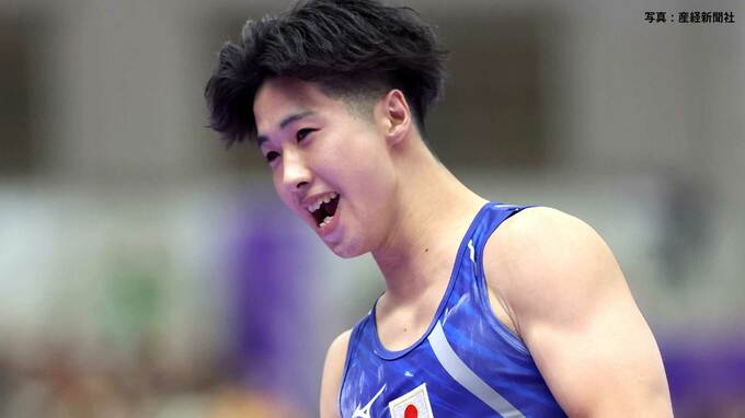 体操男子種目別・床 築山翔馬が銅メダル！日本勢12年ぶりの表彰台、着地を完璧に決めてガッツポーズ【アジア大会】|TBS NEWS DIG