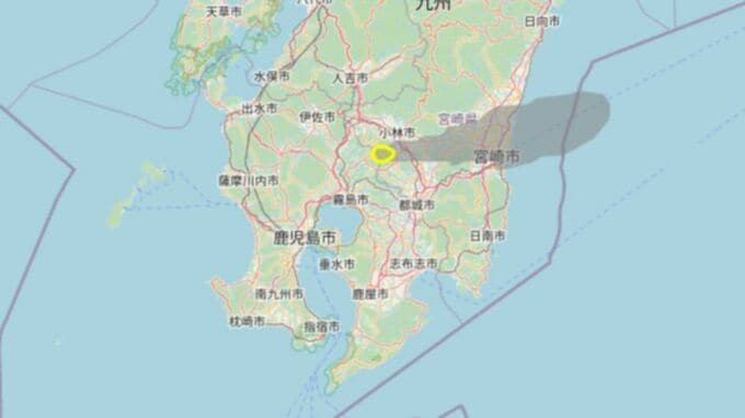 【新燃岳の降灰予報（定時）】降灰距離は100km～120km　灰の方向と噴石が予想される範囲（26日～27日午前3時）鹿児島・宮崎|TBS NEWS DIG