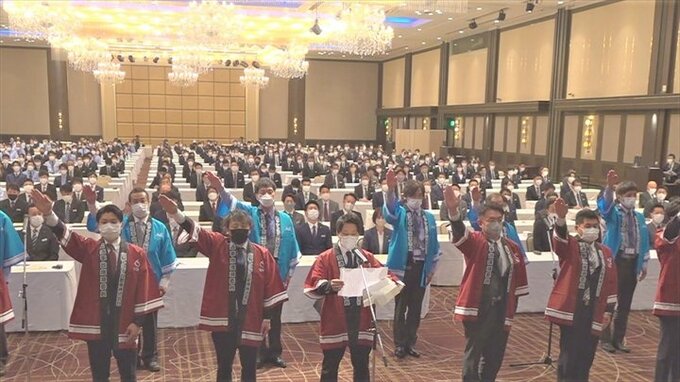 トヨタ系列のディーラー店が合同新年度出発式　23人の従業員代表が交通事故撲滅を宣言　|　山梨のニュース | ＵＴＹテレビ山梨