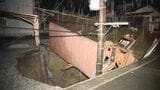 田川市の陥没現場で復旧工事続く　地下には石炭採掘による古い空洞　JOGMEC「工事には数日かかる」|TBS NEWS DIG