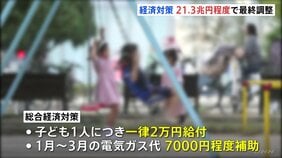 政府の新経済対策“21.3兆円”程度で最終調整　「子ども1人2万円給付」「電気ガス7000円程度補助」「コメ券」など打ち出す方向|TBS NEWS DIG