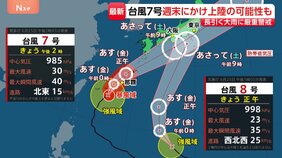 【台風情報】台風7号は週末に本州上陸の恐れ…梅雨前線との連続で「長引く大雨」に　気象庁・国交省が合同会見で厳重警戒呼掛け|TBS NEWS DIG