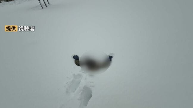 雪の積もった広場を歩いていたら…穴が空いて子どもが転落　この穴の正体は？　県がカラーコーン設置で対応　大雪時は足元注意|TBS NEWS DIG