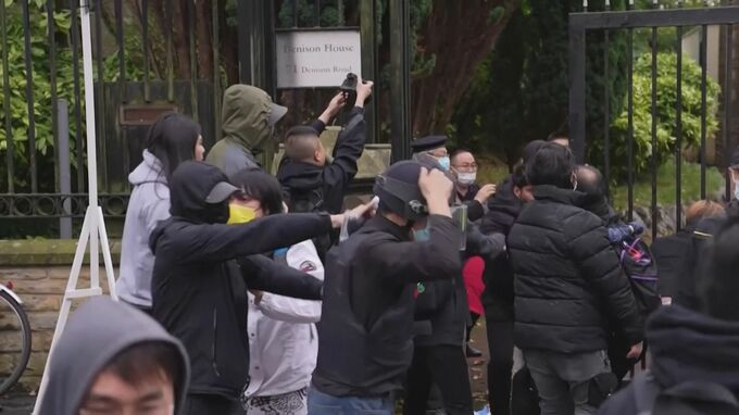 中国　在英総領事らを異動　英・デモ暴行事件受け