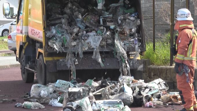 ごみ収集車から火が！すぐ消防署に駆け込んだ　スプレー缶から出火か　　熊本・南区城南町　|　熊本のニュース｜RKK NEWS｜RKK熊本放送