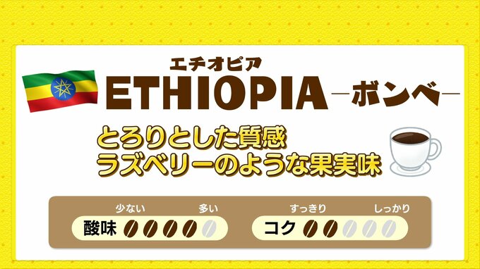 この時期に飲みたいコーヒー　”エチオピア”　甘い鮮やかな香りと軽やかな味わいが特徴的|TBS NEWS DIG
