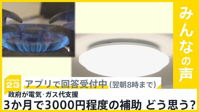 政府が電気・ガス3か月で約3000円補助 どう思う？ 【news23】|TBS NEWS DIG