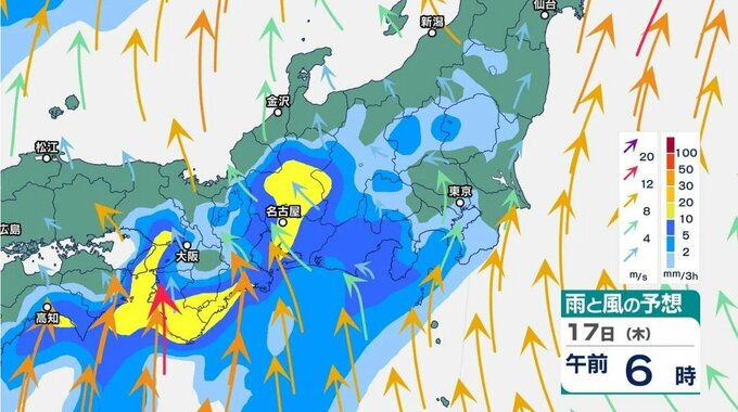 【大雨警報】東海で250ミリ予想…土砂災害、浸水、河川増水に警戒　17日にかけて太平洋側で非常に激しい雨のおそれ【雨と風のシミュレーション】　|　富山のニュース｜天気・防災｜チューリップテレビ