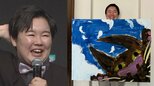 【 やす子 】 “大きな猫が空から” 「思うがままに描いたよ！」笑顔で絵画を投稿　大迫力にフォロワー感嘆|TBS NEWS DIG