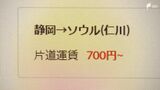 静岡→ソウル片道700円!超格安航空券3時間でほぼ売り切れ 旅行需要回復の起爆剤に | 静岡のニュース | SBSNEWS | 静岡放送