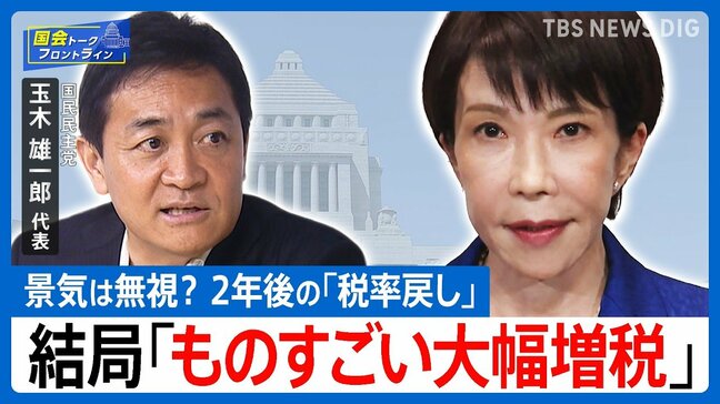 【消費税減税「議論なき案」に異議】物価高支援はもっと早くできる!“手取りを増やす”現実解は? 国民民主・玉木雄一郎代表【国会トークフロントライン】|TBS NEWS DIG