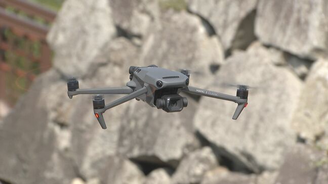 福岡城の天守台　福岡市がドローンで測量調査　発掘調査を前に|TBS NEWS DIG