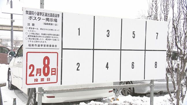 雪が降る中…ポスター掲示板設置始まる　県内6200か所　福島【衆議院選挙2026】|TBS NEWS DIG