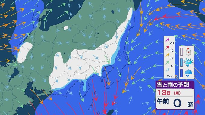 3連休は「南岸低気圧」が日本の南海上を通過へ 東京で12日から13日にかけ雪の可能性も  最新の雪と風シミュレーション　|　石川県のニュース｜MRO北陸放送