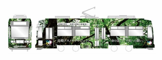 福山雅治さん総合プロデュース「長崎クスノキプロジェクト」 ラッピング路面電車運行へ　被爆80周年　|　長崎のニュース | 天気 | NBC長崎放送