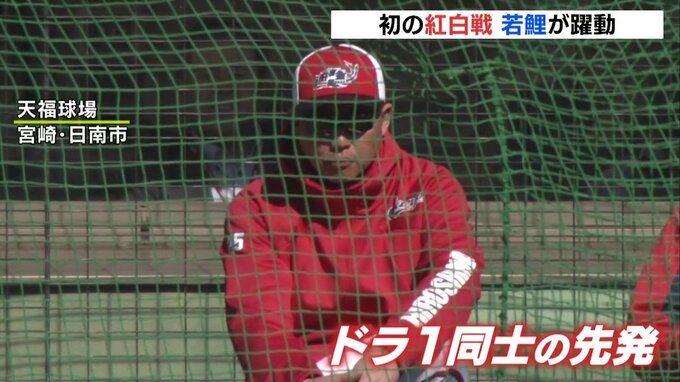 カープ日南キャンプ初の紅白戦　若鯉が躍動|TBS NEWS DIG
