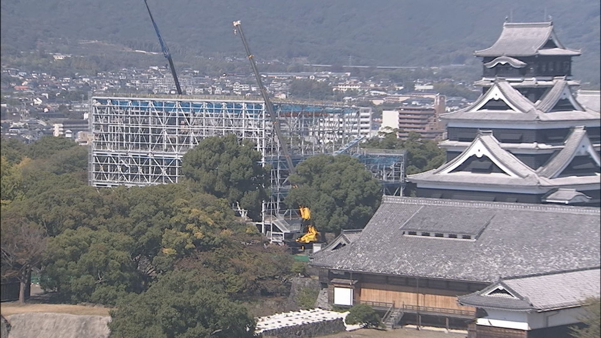 熊本地震で被災し復旧工事に入った「宇土櫓」の内部を公開 作業が完了するのは2032年度の見込み | TBS NEWS DIG